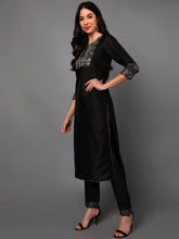 Poly Silk Embroidered Kurta Trousers Dupatta-PKSKD1434